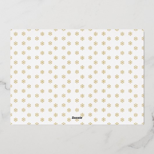 エレガントはっきりしたメリーBrush Scriptフォト実在金ゴールド 箔シーズンカード (裏面)