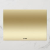 エレガントはっきりしたメリーBrush Scriptフォト実在金ゴールド 箔シーズンカード (裏面)