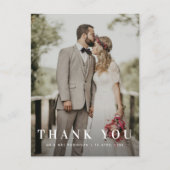 エレガントはっきりしたモダン文字結婚s ポストカード (正面)