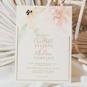 エレガントはっきりした金ゴールド軟フローラ水結婚色 招待状