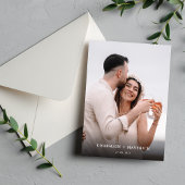 エレガントはっきりしたTypo写真QRコード結婚 招待状