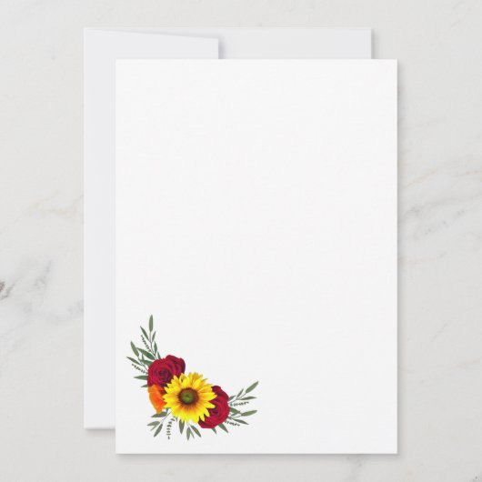 エレガントひまわりバーガン結婚ディバラ救ズD セーブザデート (裏面)