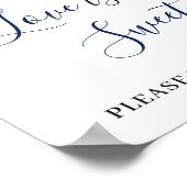 エレガントひまわりユーカリの愛は甘い結婚 ポスター (角)