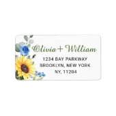 エレガントひまわりユーカリ緑の研究室 ラベル (正面)