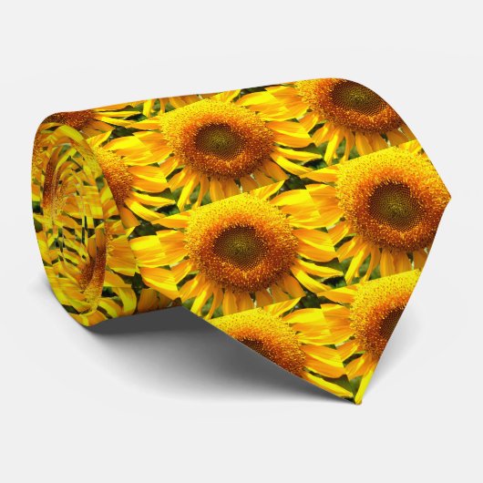 エレガントひまわり写真 ネクタイ (ロール)
