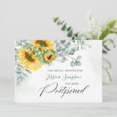 エレガントひまわり日付変更ブライダルシャワー 招待状 (スタンド正面)