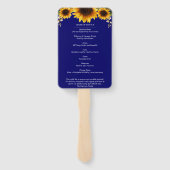 エレガントひまわり海軍お祝いオブ・ライフ ハンドファン (裏面)