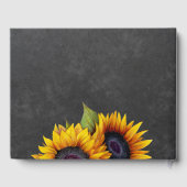 エレガントひまわり秋タイポグラフィ結婚脚本 ゲストブック (裏面)