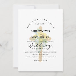 エレガントひまわり素朴はクロス結婚の 招待状