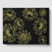 エレガントひまわり金ゴールドフォイル結婚ズゲストブック ゲストブック (裏面)