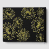 エレガントひまわり金ゴールドフォイル結婚ズゲストブック ゲストブック (裏面)