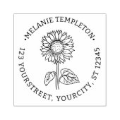 エレガントひまわり#4名差出人住所 ラバースタンプ (インプリント)