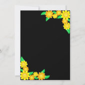 エレガントひま素朴わりボホブラックフローラ結婚ズ セーブザデート (裏面)