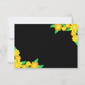 エレガントひま素朴わりボホブラックフローラ結婚ズ 出欠カード (裏面)