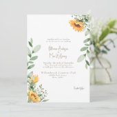 エレガントひま結婚わり金ゴールド文字No Parents II 招待状 (スタンド正面)