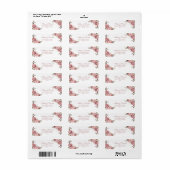 エレガントほこりっぽいバラあじさい結婚さんの住所 ラベル (フルシート)