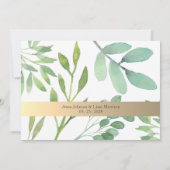 エレガントほこりっぽいバラグ結婚レナリーの写真 招待状 (裏面)