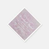 エレガントほこりっぽいピンクの牡丹フローラ結婚式 スタンダードカクテルナプキン (角)