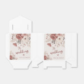 エレガントほこりっぽいピンクフローラ結婚式の引き出物箱 フェイバーボックス (折り畳みなし)