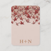 エレガントほこりっぽいピンク紙ク結婚レーン エンクロージャーカード (裏面)