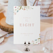 エレガントほこりっぽいピンク素朴ワイルドフラワー結婚ボホ テーブルナンバー