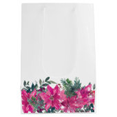 エレガントほこりっぽいピンク色のフローラブライダル束 ミディアムペーパーバッグ (裏面)