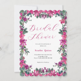 エレガントほこりっぽいピンク色のフローラブライダル束 招待状