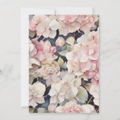 エレガントほこりっぽいピンク色のフローラ結婚 招待状 (裏面)