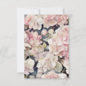 エレガントほこりっぽいピンク色のフローラ結婚 招待状 (裏面)