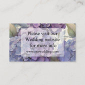 エレガントほこりっぽい紫の青い水色アジサイ エンクロージャーカード (正面)