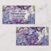 エレガントほこりっぽい紫の青い水色アジサイ エンクロージャーカード (正面/裏面)