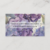 エレガントほこりっぽい紫の青い水色アジサイ エンクロージャーカード (正面)