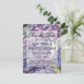 エレガントほこりっぽい紫の青い水色アジサイ セーブザデート (スタンド正面)