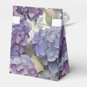 エレガントほこりっぽい紫の青い水色アジサイ フェイバーボックス (裏面サイド)