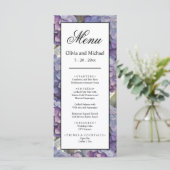 エレガントほこりっぽい紫の青い水色アジサイ メニュー (スタンド正面)