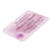 エレガントほこりっぽい紫バラ結婚フローラ マグネット (左側)