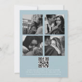 エレガントほこりっぽい結婚青 招待状 (裏面)