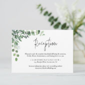 エレガントほこりっぽい緑のユーカリ結婚プス エンクロージャーカード (スタンド正面)