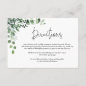 エレガントほこりっぽい緑のユーカリ結婚プス エンクロージャーカード (裏面)