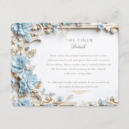 エレガントほこりっぽい青あじさい エンクロージャーカード (正面)