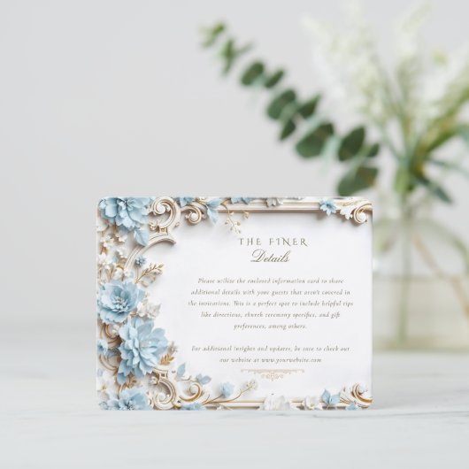 エレガントほこりっぽい青あじさい エンクロージャーカード (スタンド正面)