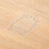 エレガントほこりっぽい青いシノワズリ結婚の水色 アクリル招待状 (レイダウン)