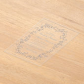 エレガントほこりっぽい青いシノワズリ結婚の水色 アクリル招待状 (レイダウン)