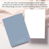 エレガントほこりっぽい青いシノワズリ結婚の水色 ベラム紙招待状