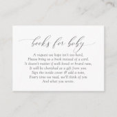 エレガントほこりっぽい青い本ベビー エンクロージャーカード (正面)