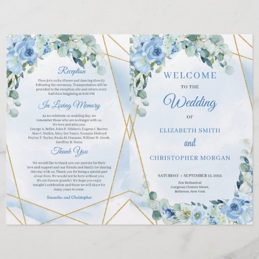 エレガントほこりっぽい青い水の色フローラユーカリ (正面)