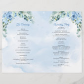 エレガントほこりっぽい青い水の色フローラユーカリ (裏面)