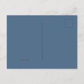 エレガントほこりっぽい青い水色の赤ちゃんシャワー インビテーションポストカード (裏面)