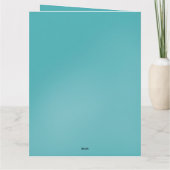 エレガントほこりっぽい青い水色の野花 カード (裏面)