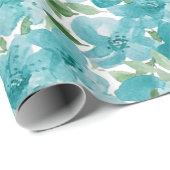 エレガントほこりっぽい青い水色の野花 ラッピングペーパー (ロールコーナー)